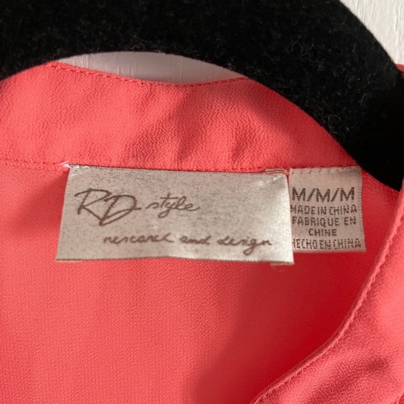 Coral fitted blouse - Picture 2 of 3